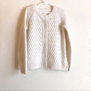 Osh Kosh Cream Shimmer Cardigan